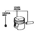  Toyota Genuine CRESSIDA MS111 MS112 Piston Sub Assembly with Pin 13101-45021 (1 SET 6 PIECES) Suitable for Toyota Cressida MS111 MS112  1978-1980 4M MS80 MS95 1976/11 - 1979/08  STANDARD SIZE PISTON